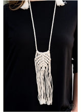 Load image into Gallery viewer, Macrame Mantra-white