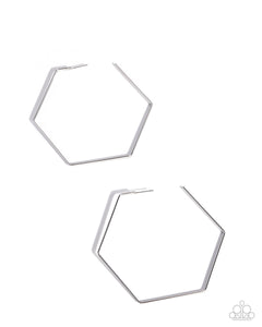 Handcrafted Hexagons-silver