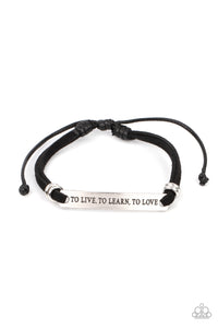 To Live, To Learn, To Love-black